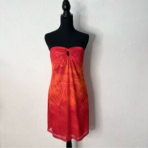 Express tropical sparkly minidress